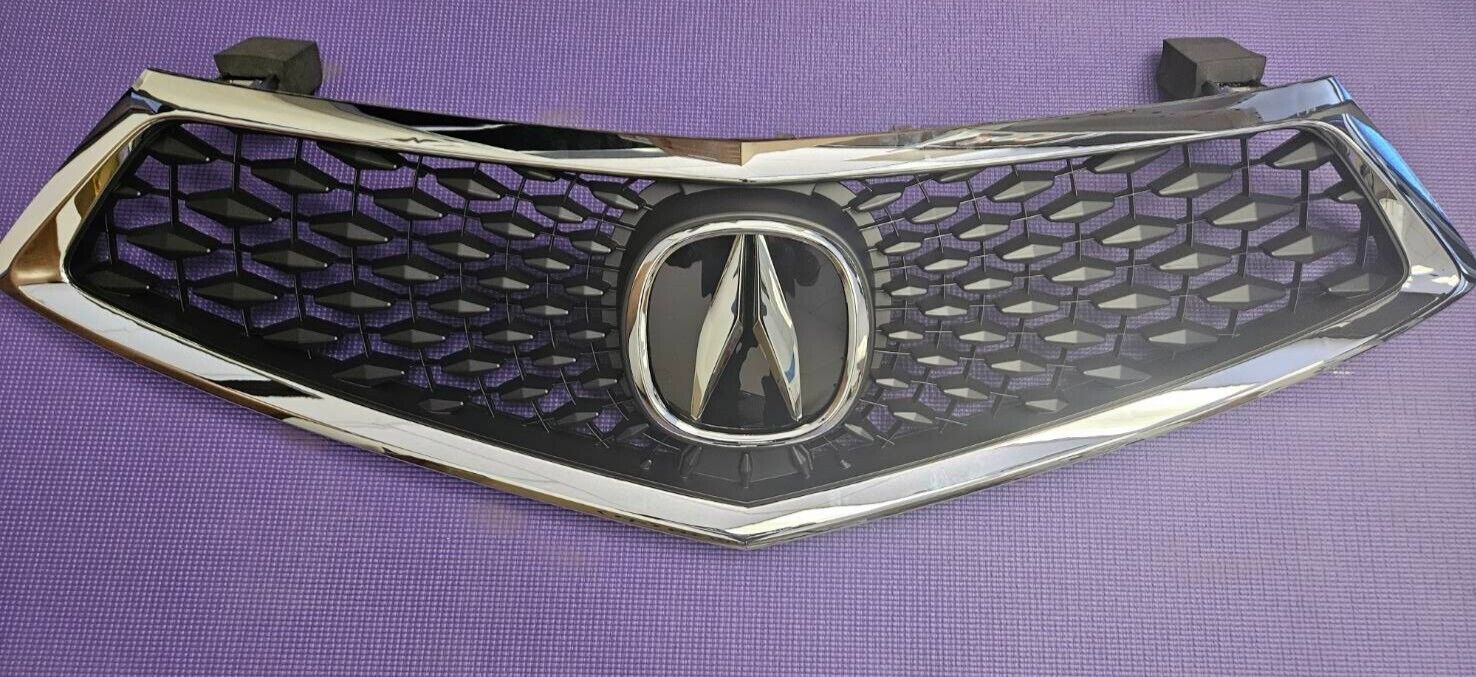 Fit 2018 2019 2020 Acura TLX Front Bumper Black/ Chrome Grille Grill Assembly