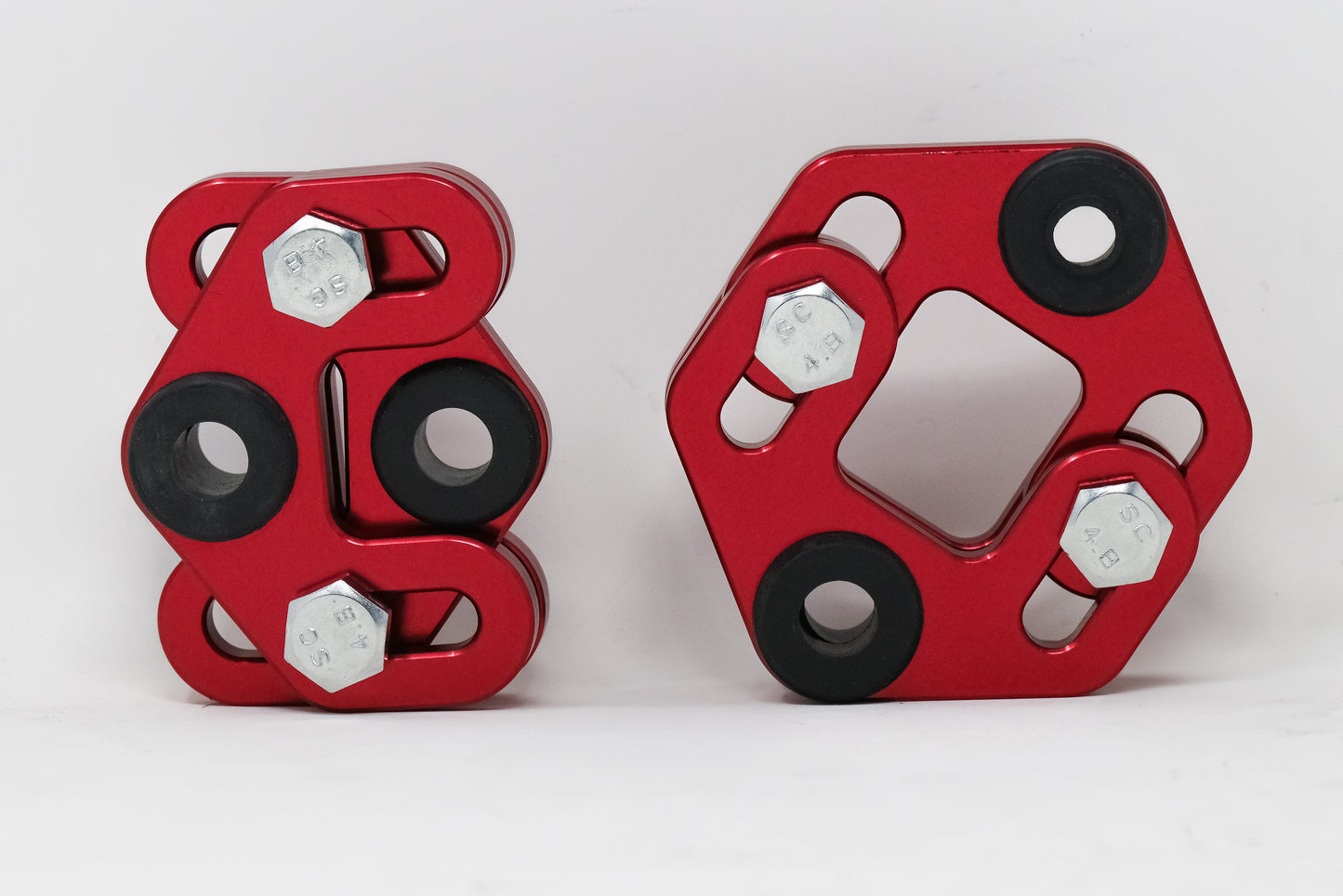 Adjustable Exhaust Hangers Red Pair