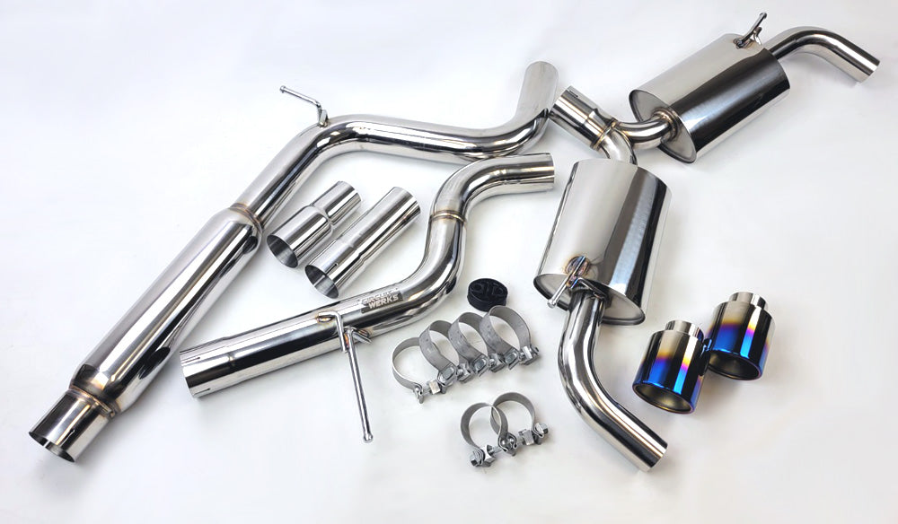 Volkswagen Golf GTI MK8 Catback Exhaust 2022-2023 Burnt Tip