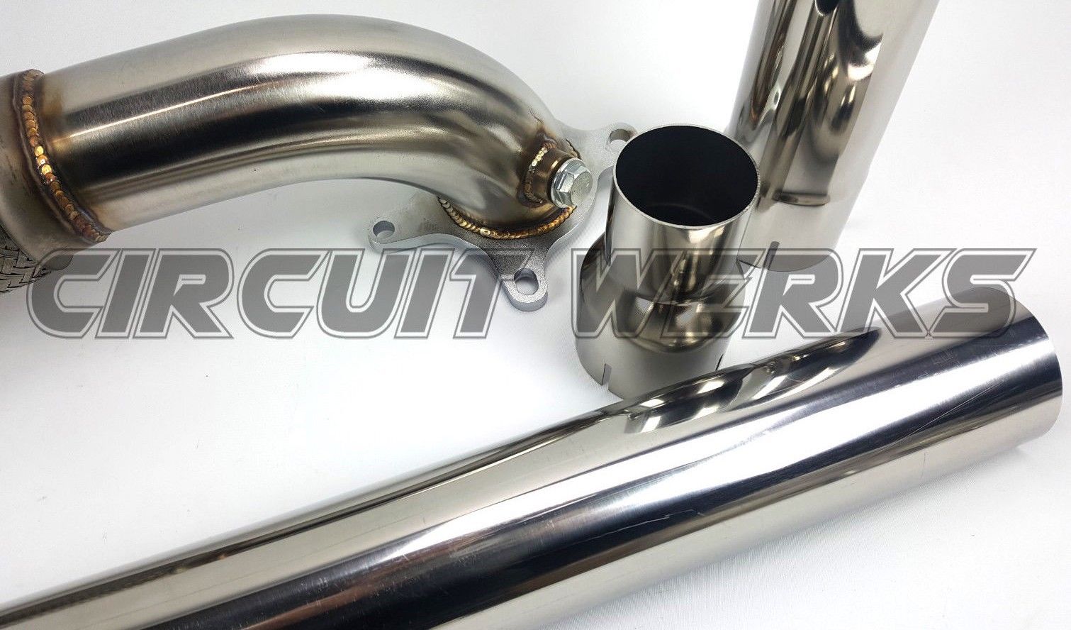 06-14 Volkswagen Golf MK6 MKVI GTi CBFA 2.0T Catless Exhaust Resonated Turbo Downpipe VI