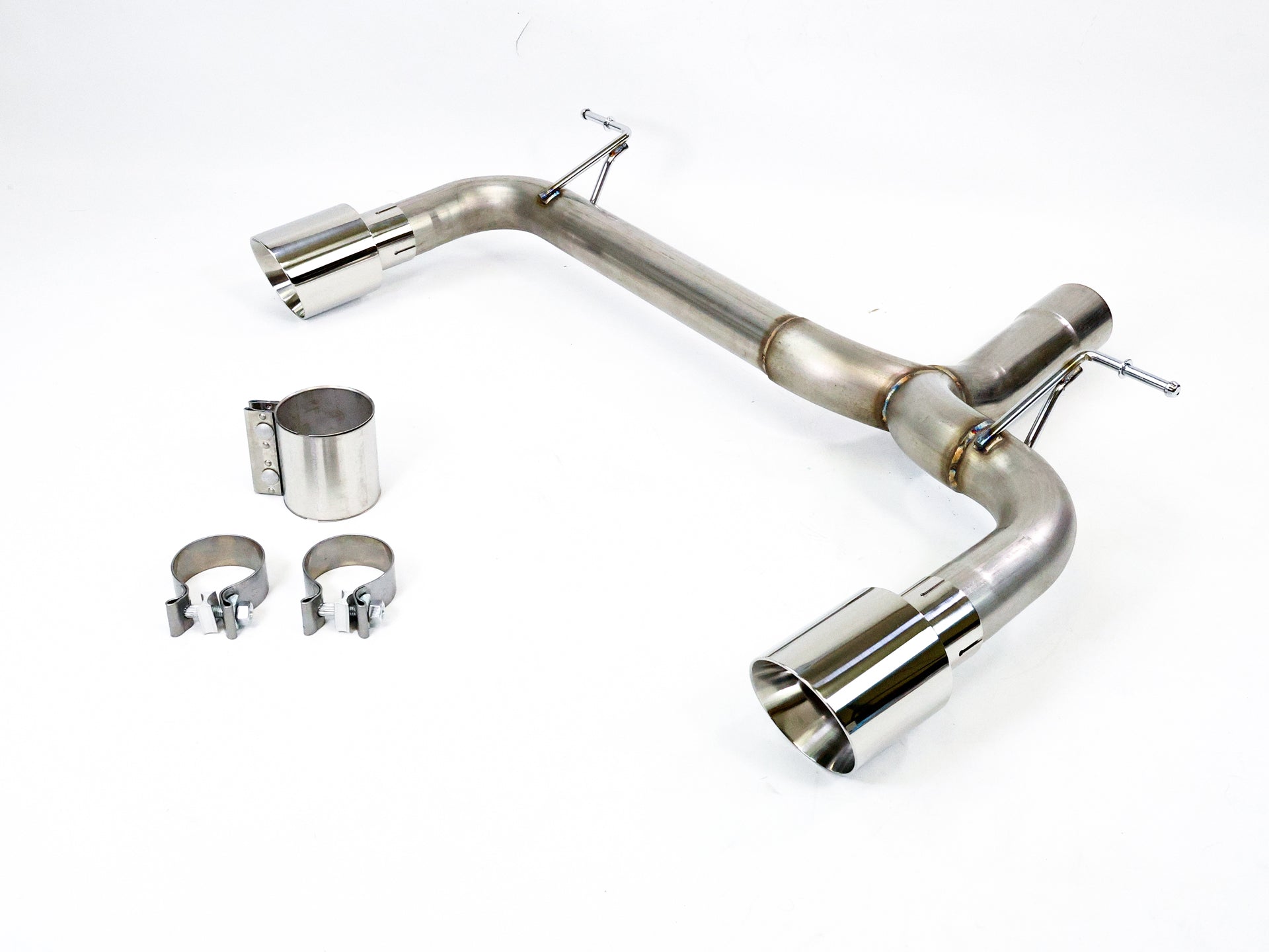 2012-2015 BMW 335i (F30) Mufflerless Axle Back Exhaust Polished Tips