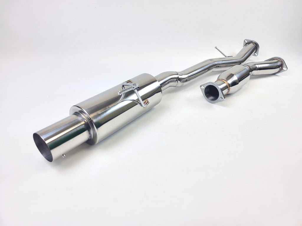2003-2009 Nissan 350Z Z33 350 Z Single Muffler 4" Exit Y-Back Exhaust System