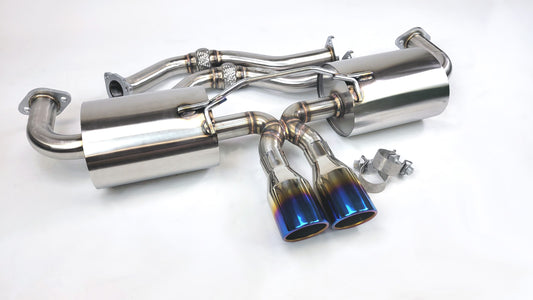 2005-2008 Porsche Boxster Cayman 987 V1.5 Exhaust with X Pipe with Burnt Tips 987.1