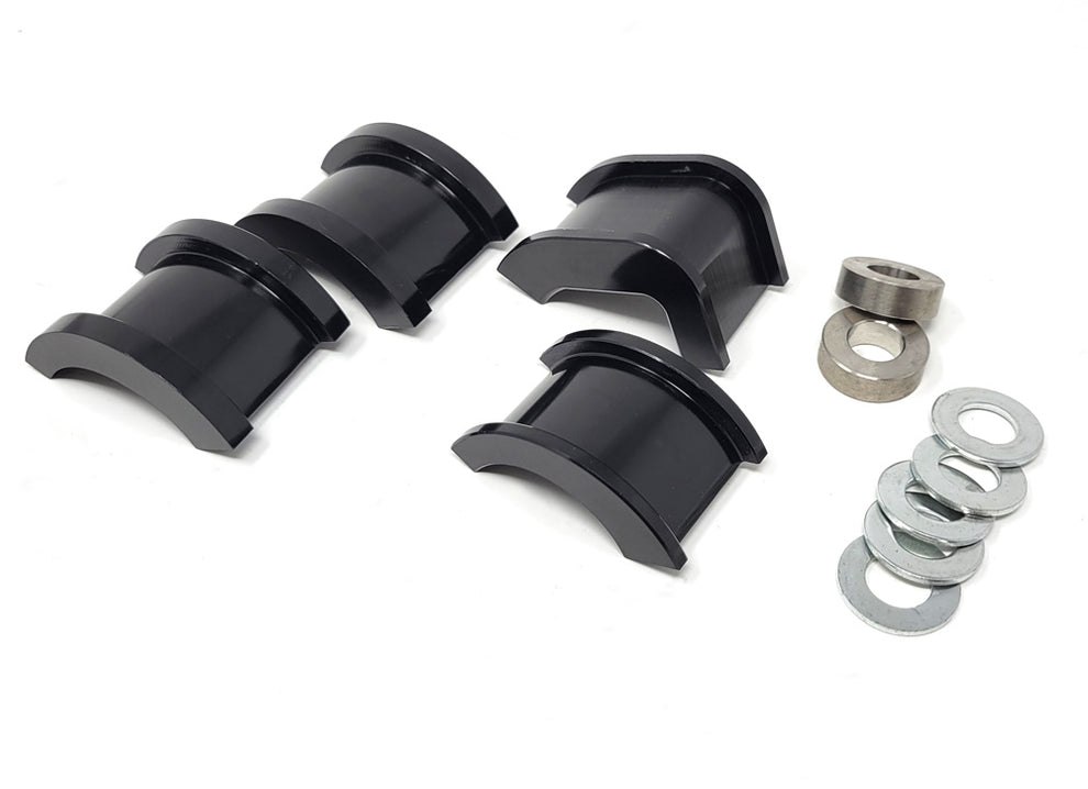 Solid Aluminum Steering Rack Bushing Set Nissan S13 240sx Silvia Black