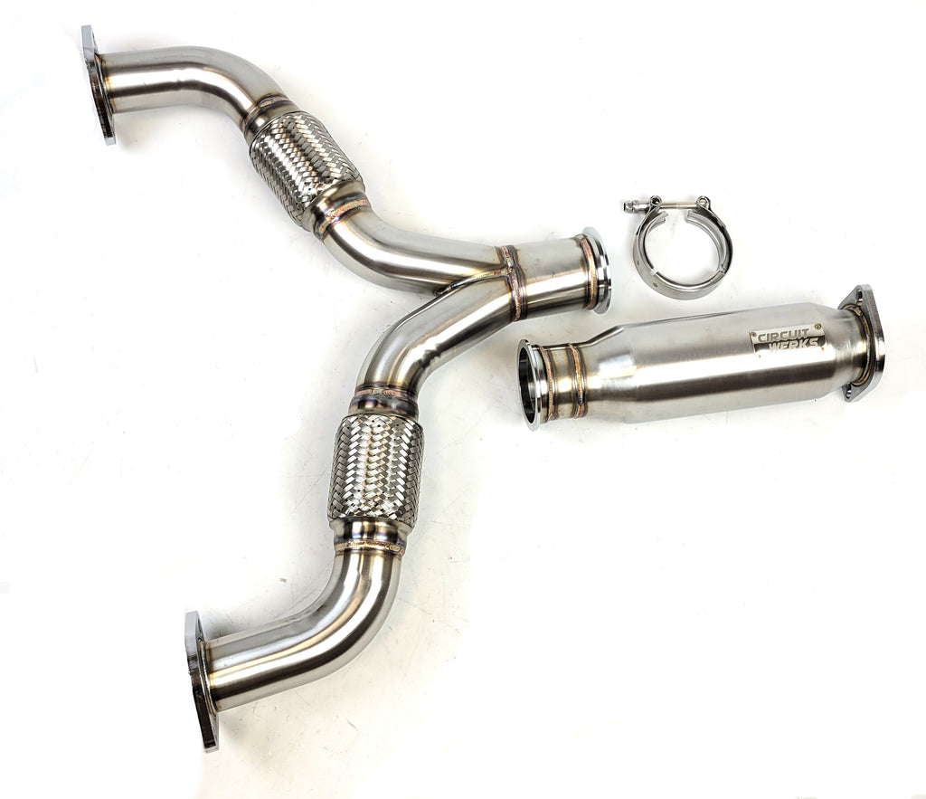 03-15 Nissan 350Z 370Z Fairlady Resonated Y Pipe Mid Pipe Exhaust