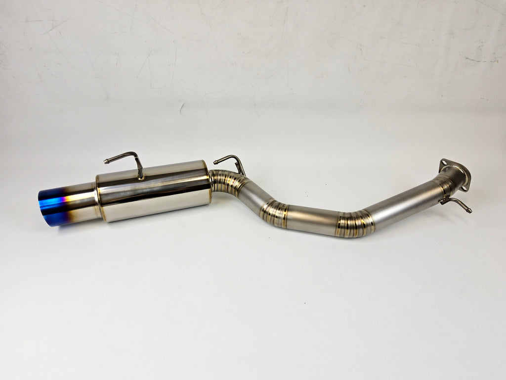 09-21 Nissan 370Z Z34 Full Titanium Burnt Tip Single Exit Muffler 4.5" Y-Back Exhaust System
