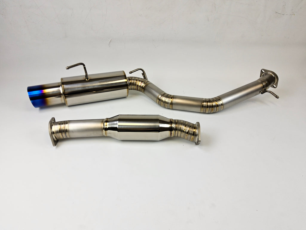 09-21 Nissan 370Z Z34 Full Titanium Burnt Tip Single Exit Muffler 4.5" Y-Back Exhaust System