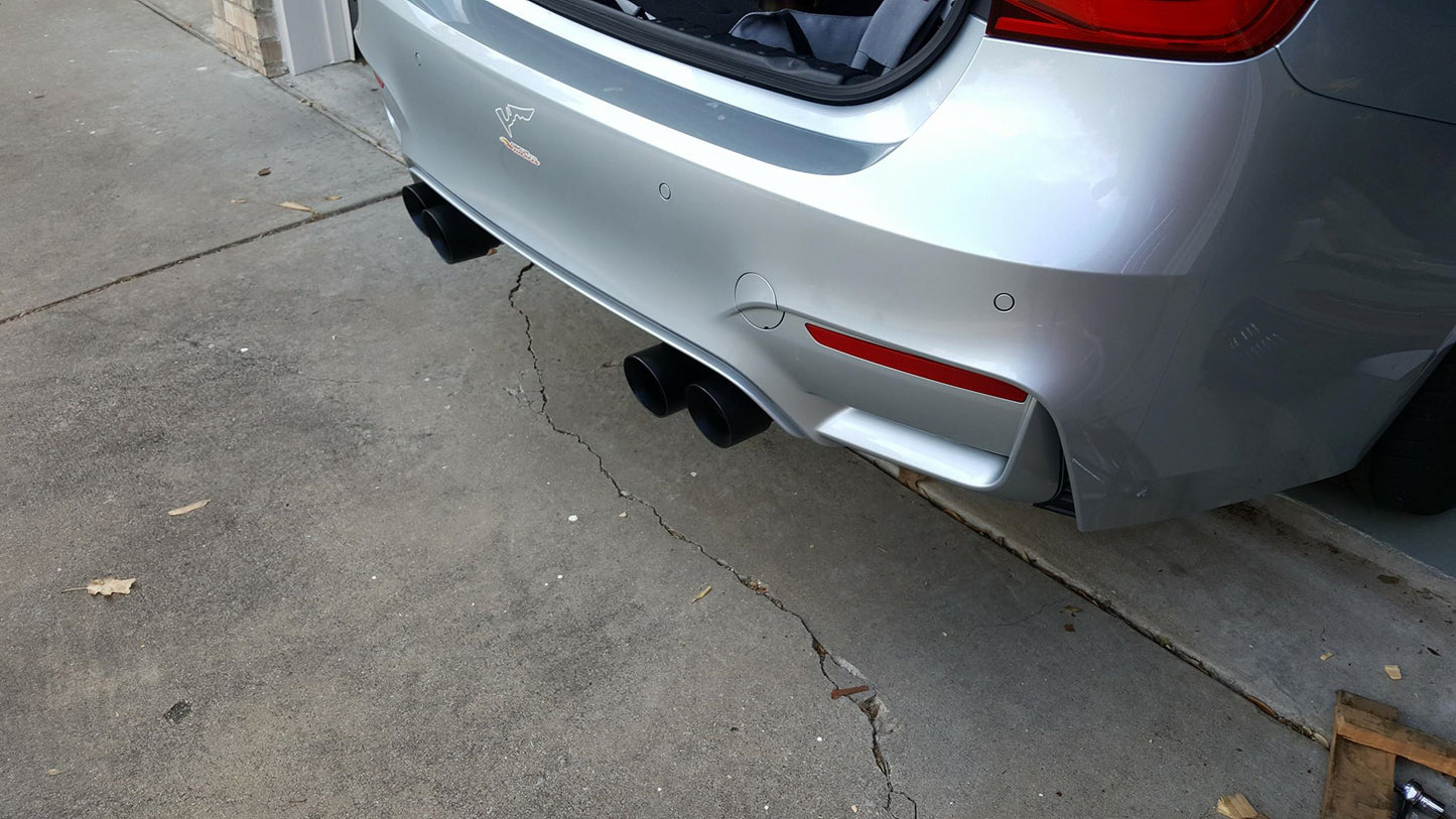 2015+ BMW F80 M3/F82 M4 Black Slip On Angle Cut Exhaust Tip