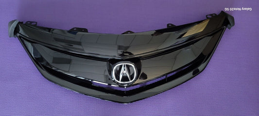 Fits 2016 2017 2018 Acura ILX Grille Grill W/ EMBLEM GLOSSY BLACK Molding