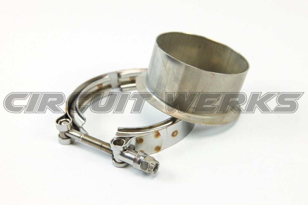 3.5" Clamp & Stainless Steel Flange Kit S200 S300 SX S360 Turbo Pipe Borg Warner