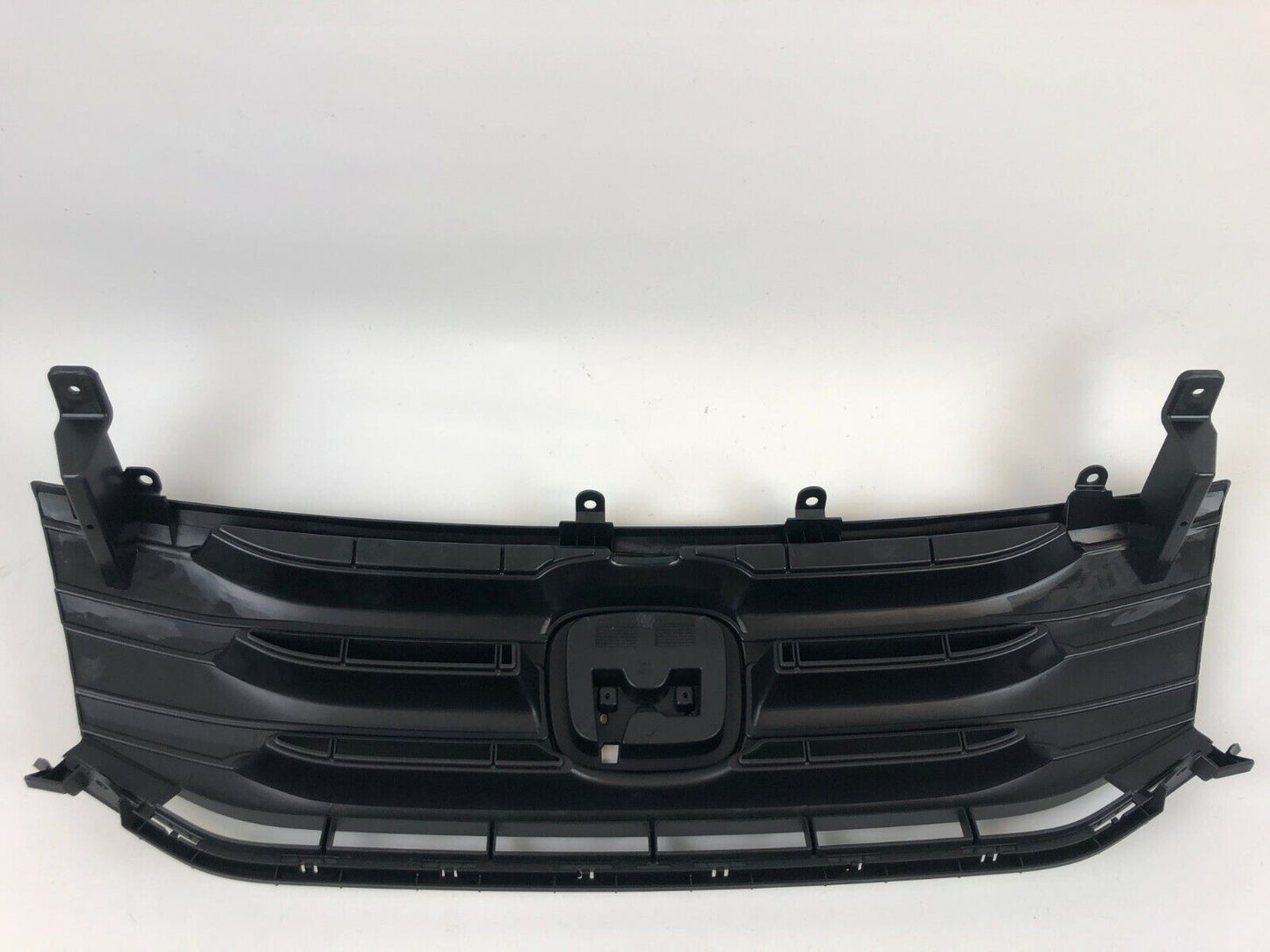 Fit Honda Odyssey 11-17 Front Upper Black Grill Grille w All Black Moulding Trim