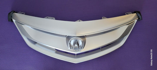 Fits 2016 2017 2018 Acura ILX Grille Grill W/ Emblem Silver Hybrid Base Molding