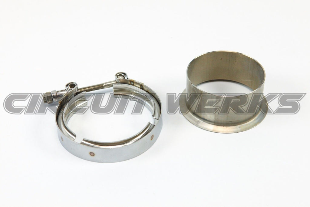 3.5" Clamp & Stainless Steel Flange Kit S200 S300 SX S360 Turbo Pipe Borg Warner