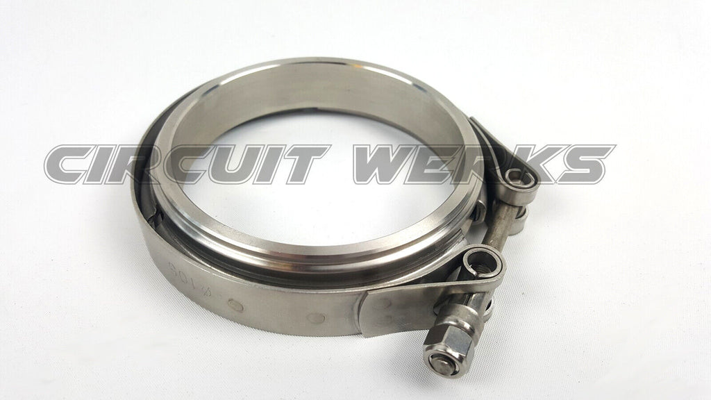 Borg Warner 3.5" Clamp & Stainless Steel V-Band Flange Kit Turbine Housing 105mm