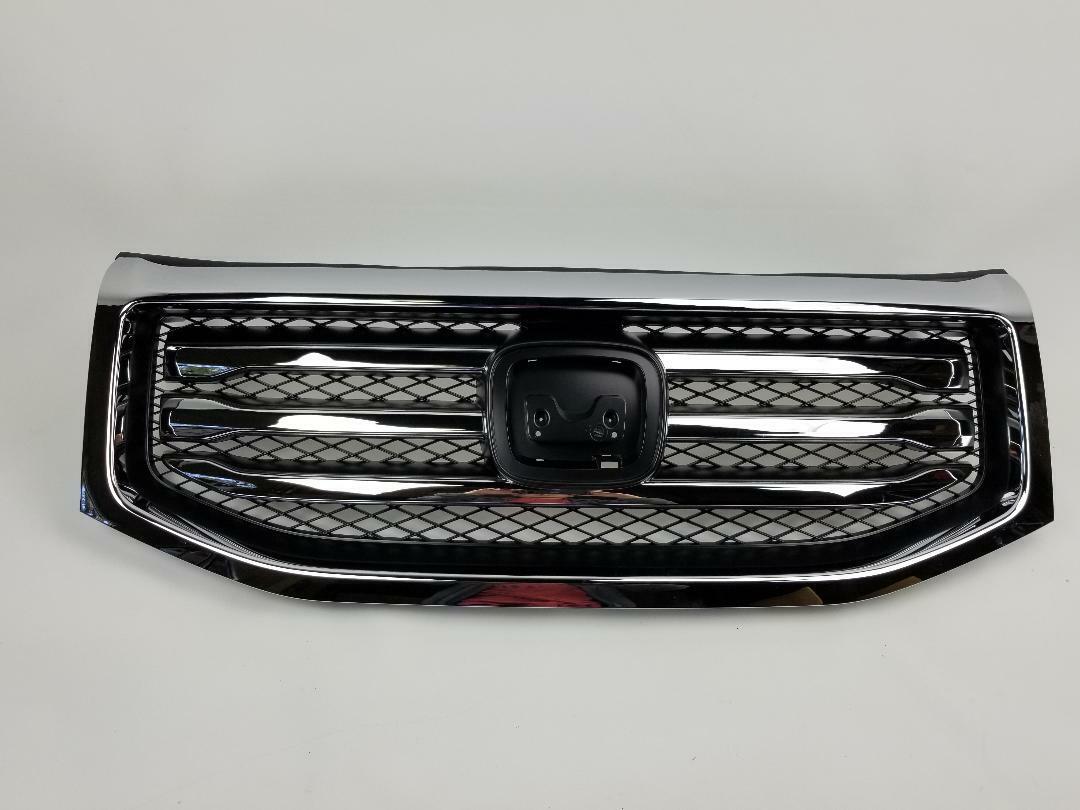 Fits Honda Pilot 12-15 Front Bumper Upper Grille with all Molding Surround Trim