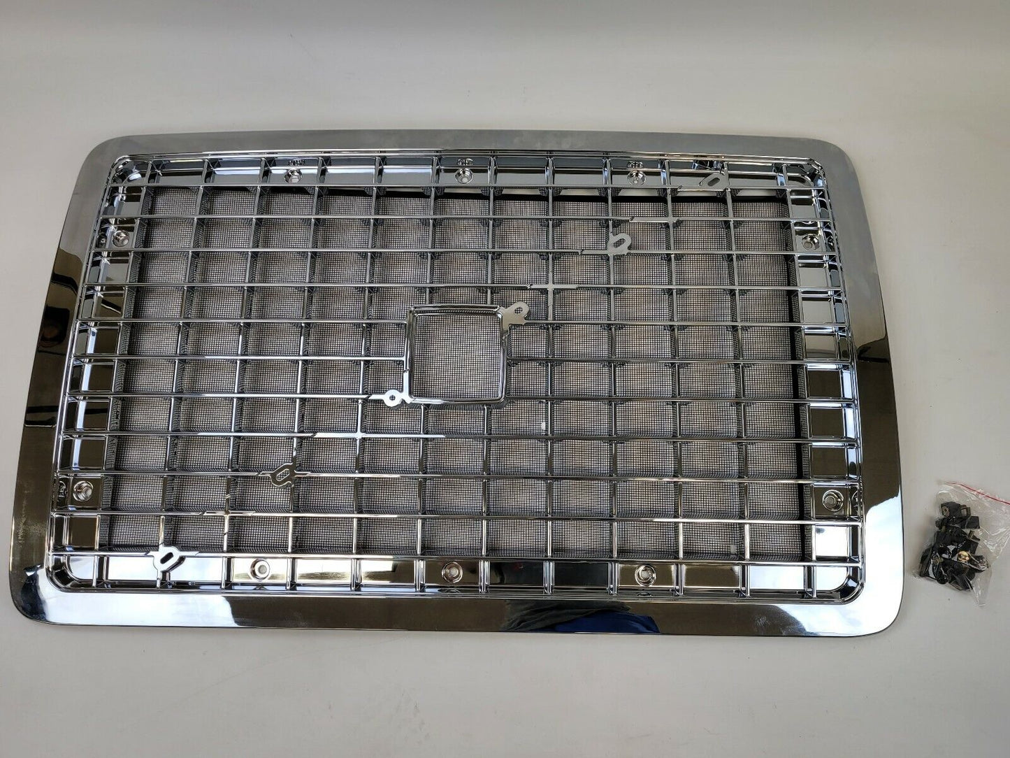 Fits Volvo VNL 04-15 All Chrome Front Grille grille W/ Bug Screen w/ hardware