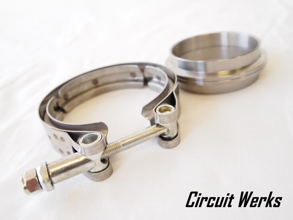 2.25" / 57mm V-Band Clamp & Flange Kit for Custom Mid Front Pipe Pipe Exhaust