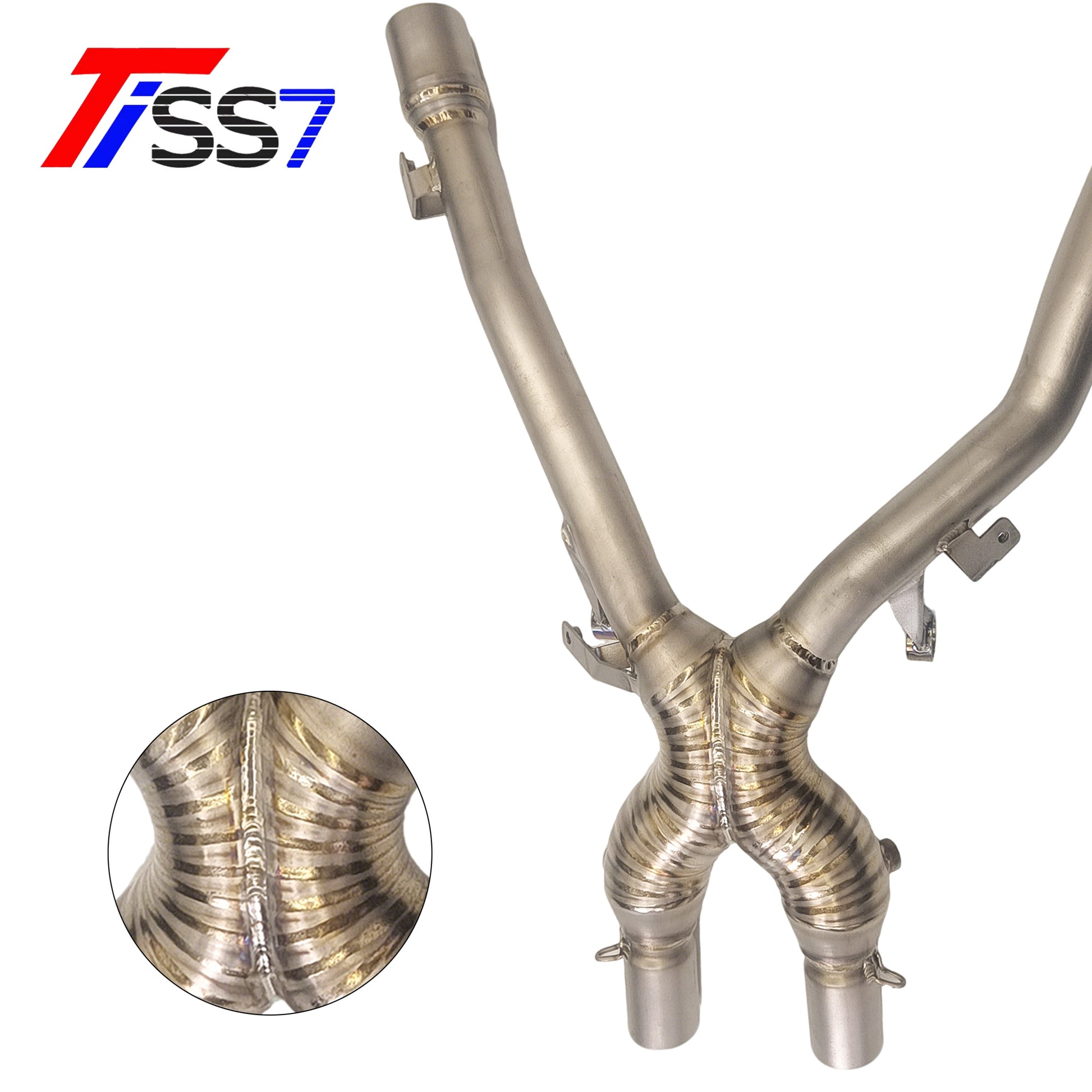 Tiss7 Titanium Exhaust Pipe Front Section for 2022+ Suzuki Hayabusa (GSX1300R)
