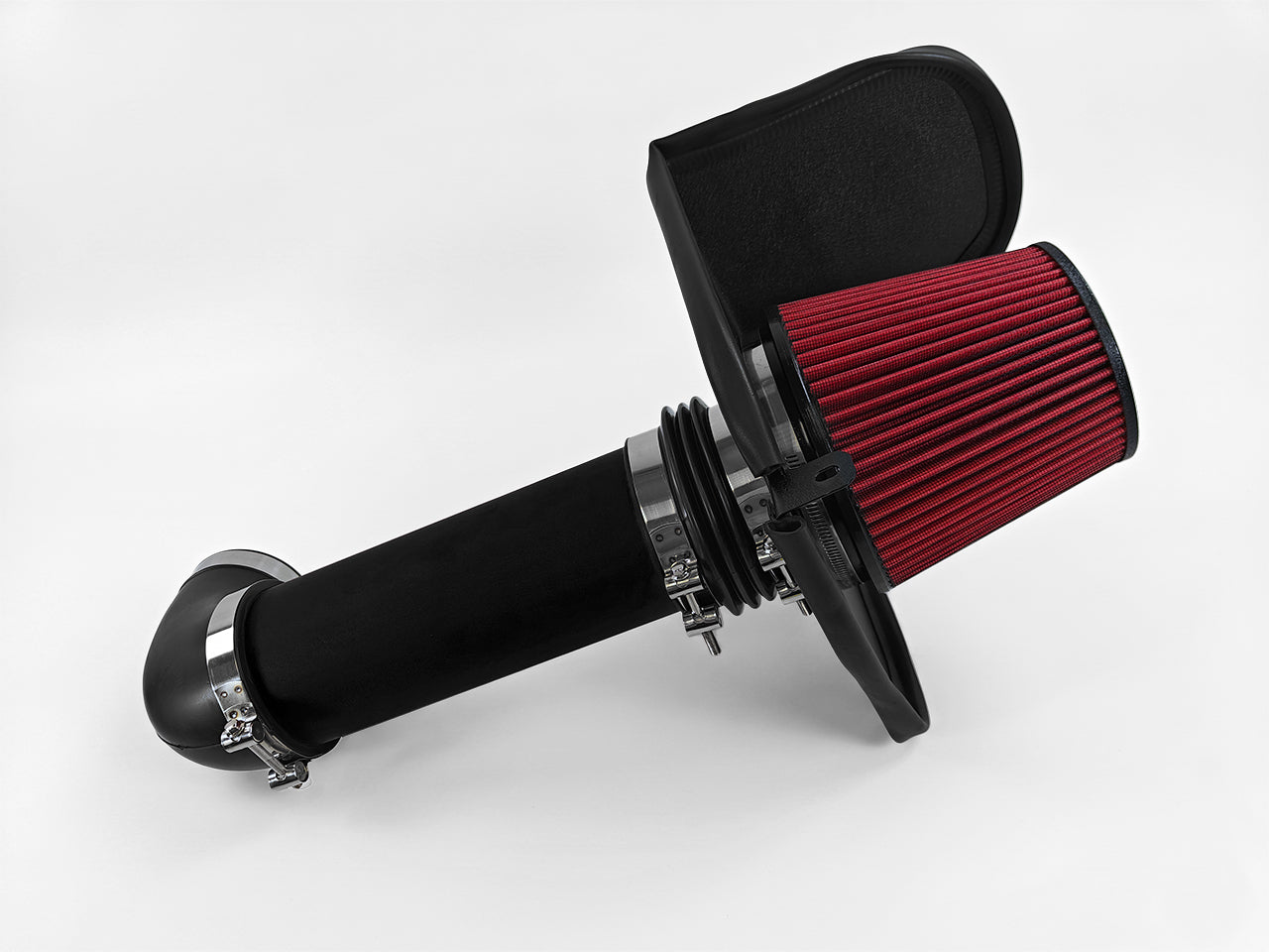 2008-2010 Dodge Challenger 5.7L 6.1L Hemi V8 Air Intake Kit Wrinkle Black