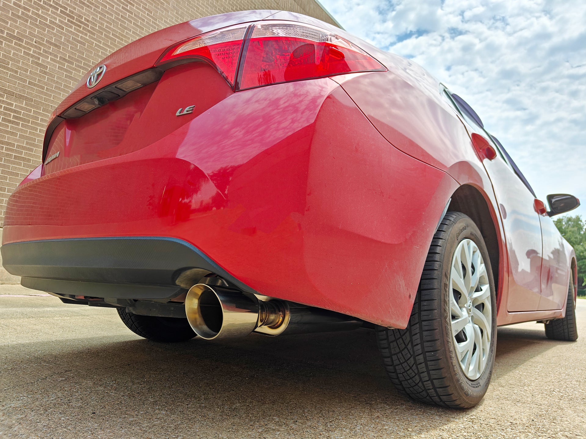 2014-2019 Toyota Corolla 11th Gen Polished Single Exit Exhaust