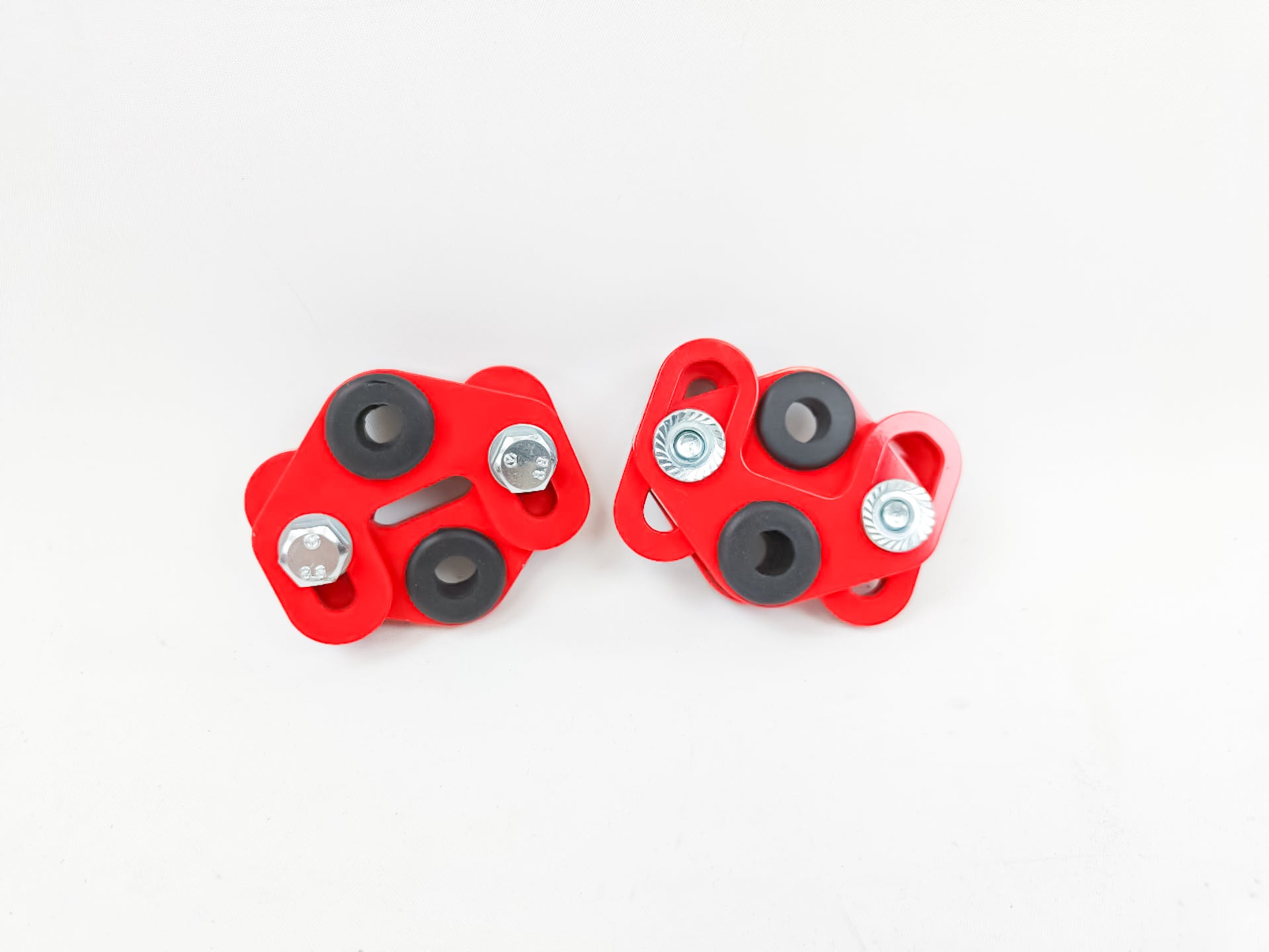 Adjustable Exhaust Hangers Gloss Red Pair