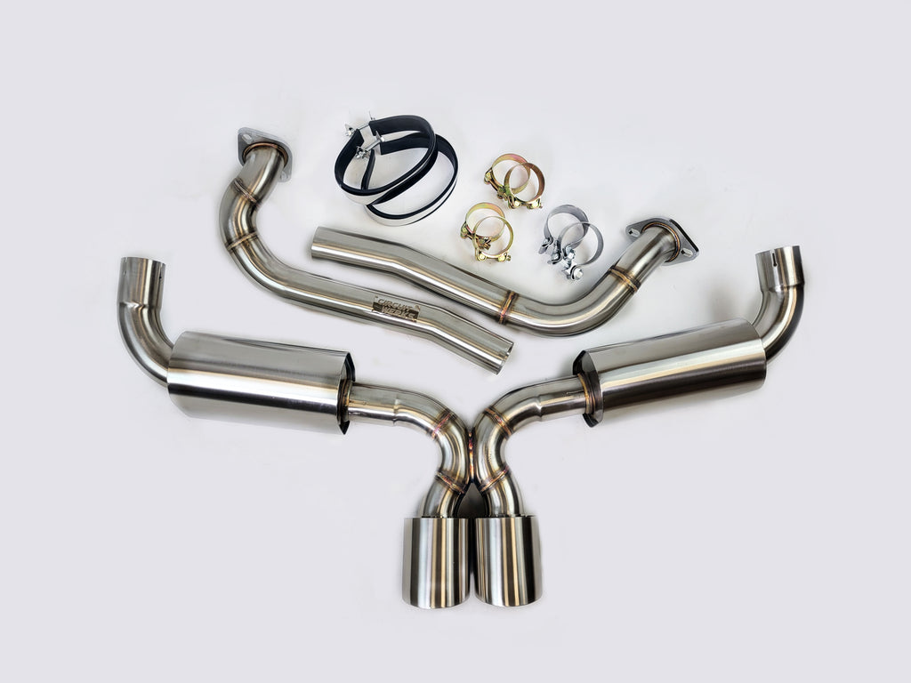 17-22 Porsche 718 Boxster Cayman Base S GTS 2.0T 2.5T Exhaust X-pipe 4" Tips