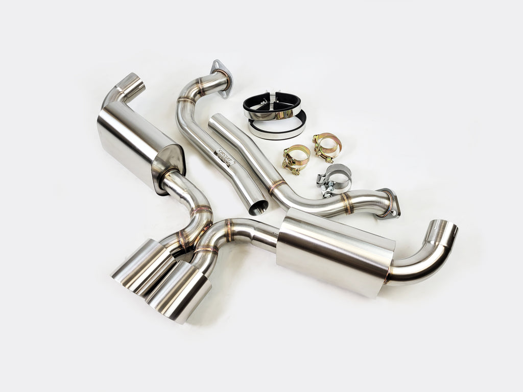 17-22 Porsche 718 Boxster Cayman Base S GTS 2.0T 2.5T Exhaust X-pipe 4" Tips
