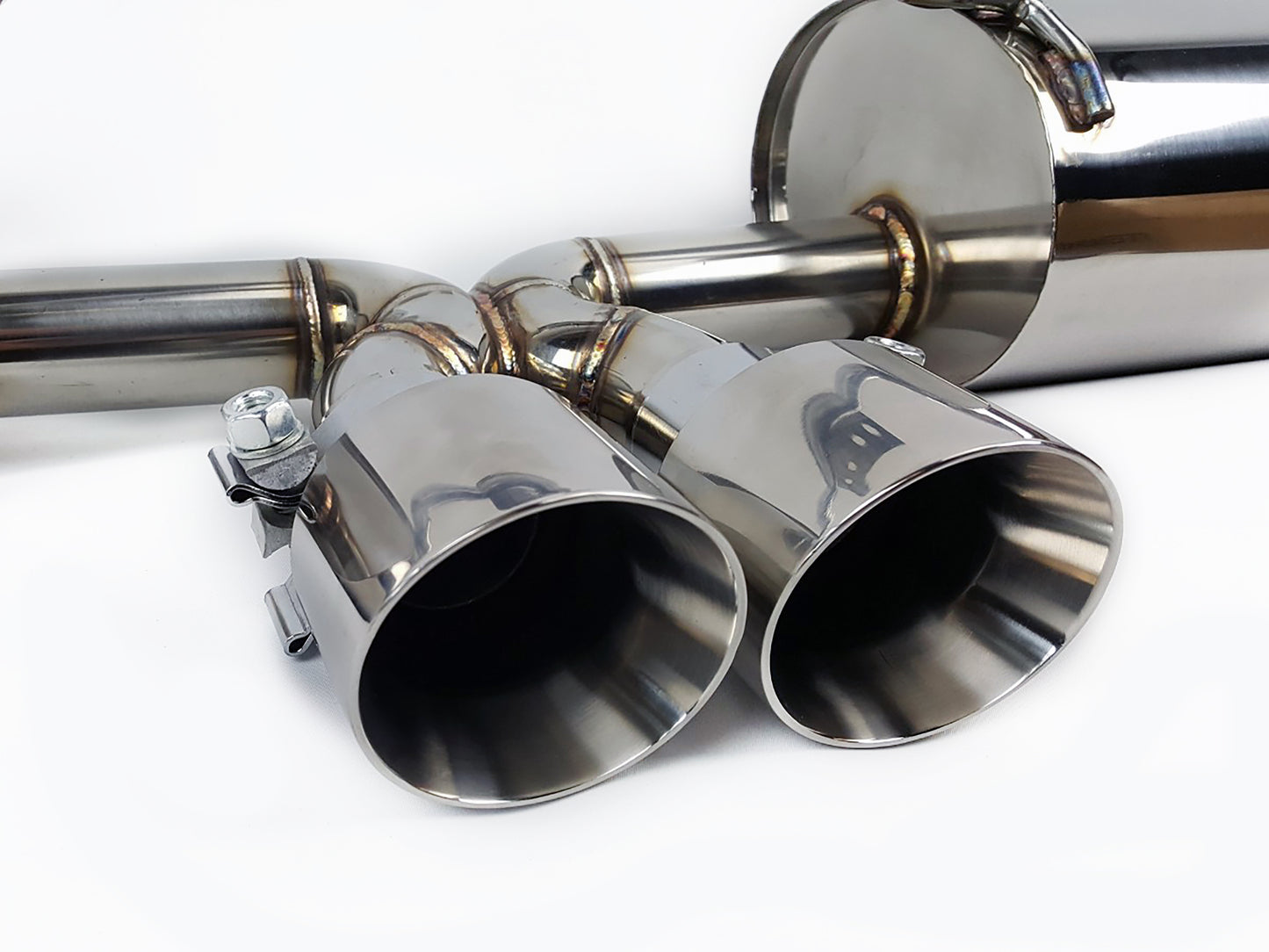 97-04 Porsche Boxster 986 V2 Polished Catback Exhaust System w/ C Pipes