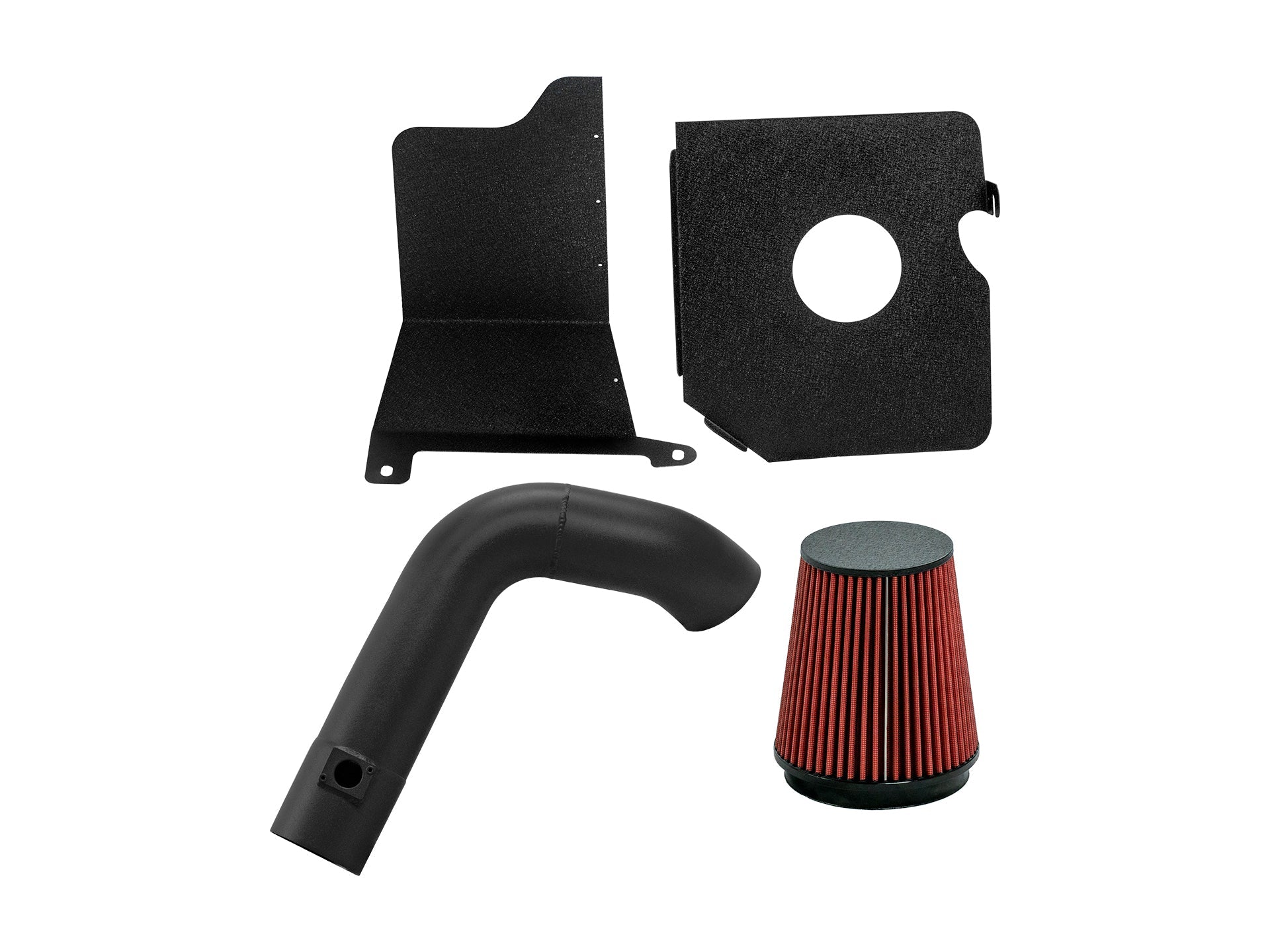 2004-2005 GMC Sierra 2500 3500 HD Duramax LLY 6.6L V8 Turbo Diesel Cold Air Intake Wrinkle Black