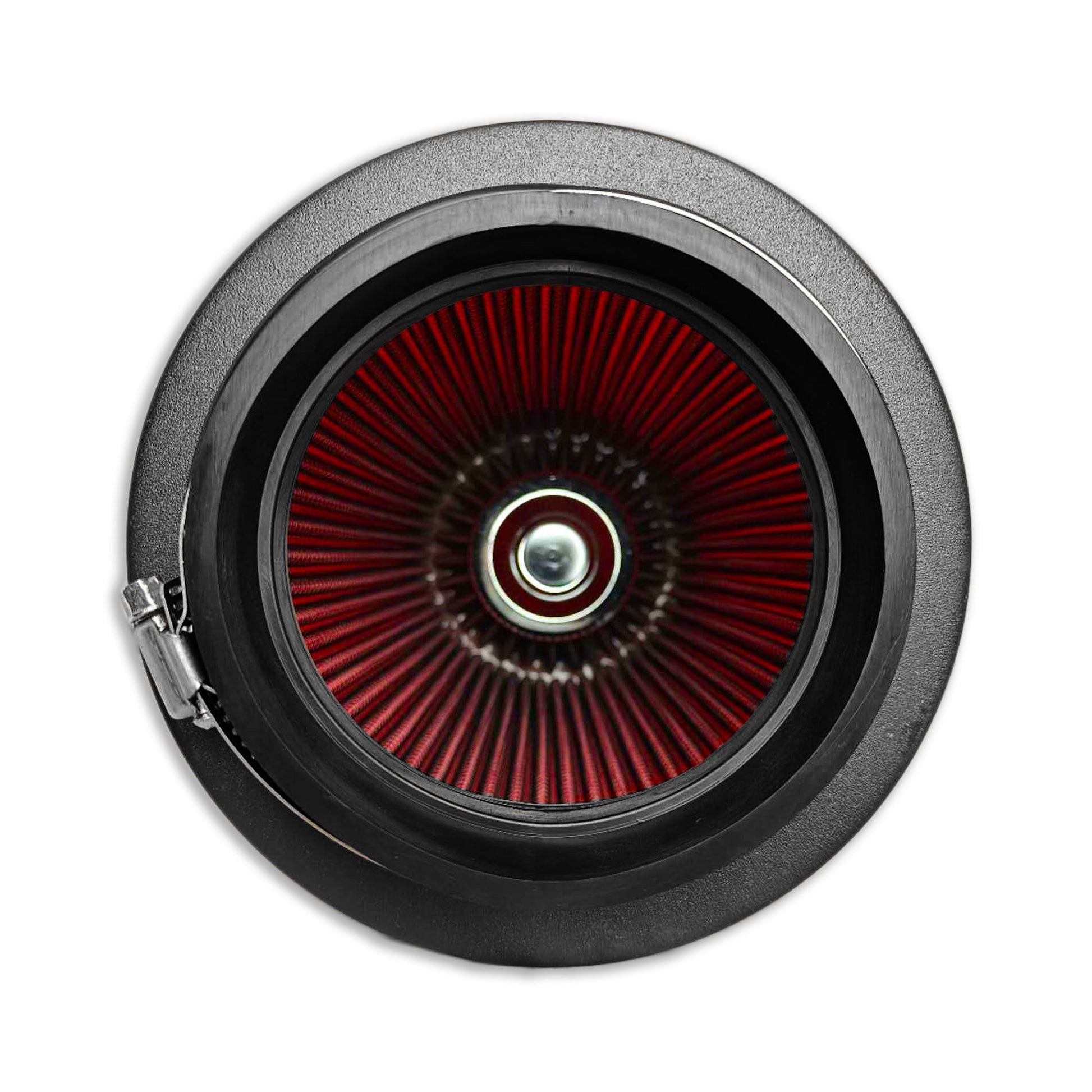 Universal 3.0" 3.5" 4.0" Inlet Performance Dry Air Filter 9.85" H x 6.00" W - Black Cap
