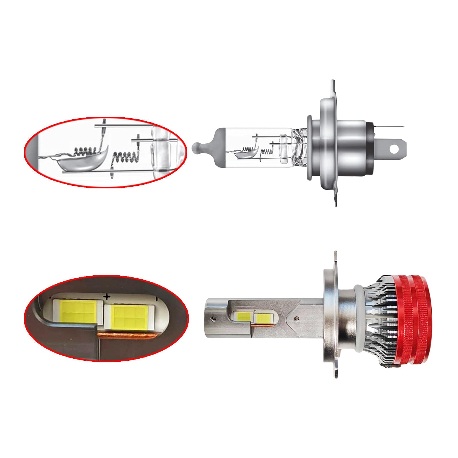 9003 H4 HB2 LED Headlight Bulb Conversion x2
