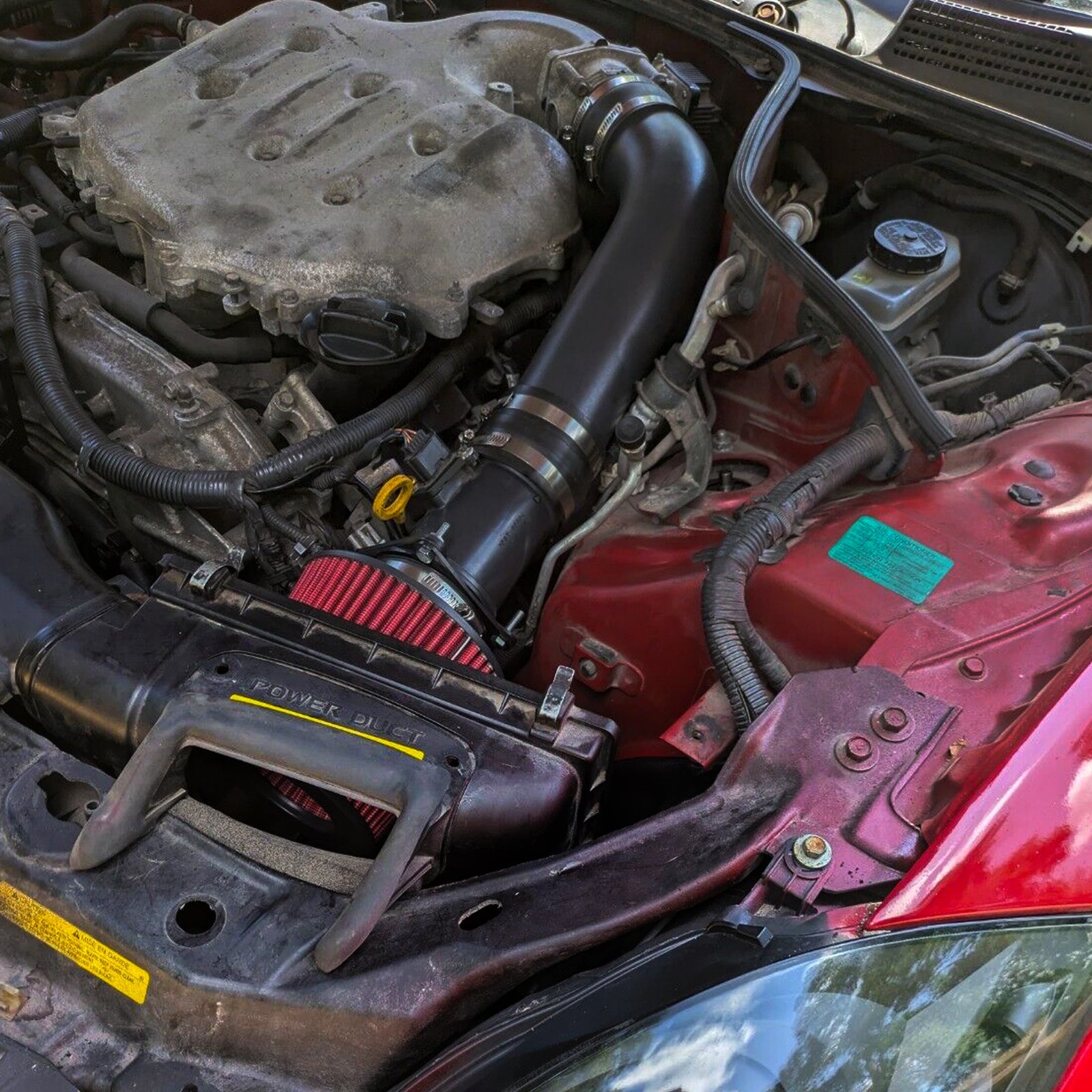 2003-2006 Infiniti G35 and Nissan 350z VQ35DE Air Intake - Wrinkle Black
