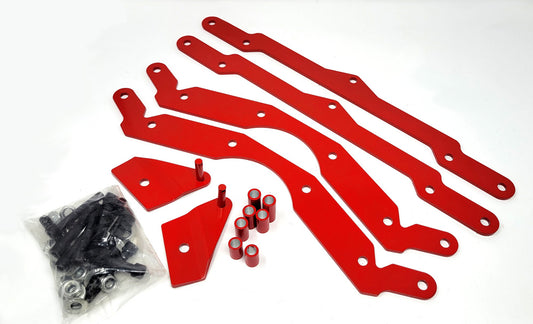 07-14 Polaris RZR 800 Adjustable 3" Lift Kit Sway Bar Quick Disconnect RED