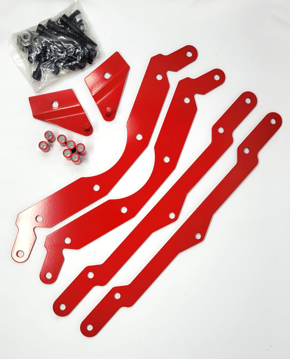 07-14 Polaris RZR 800 Adjustable 3" Lift Kit Sway Bar Quick Disconnect RED