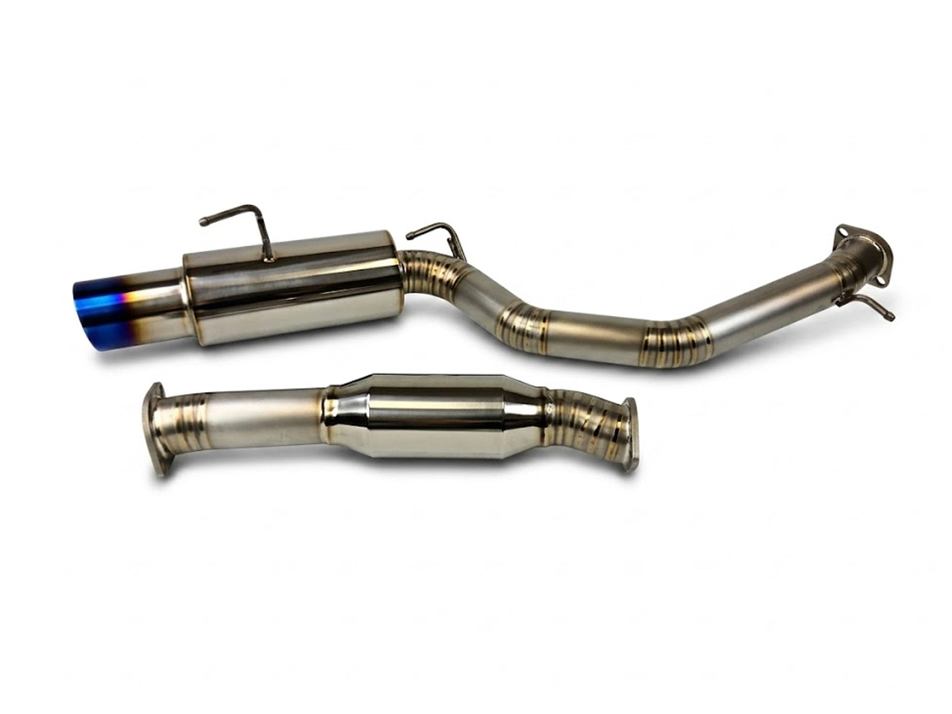 09-21 Nissan 370Z Z34 Full Titanium Burnt Tip Single Exit Muffler 4.5" Y-Back Exhaust System