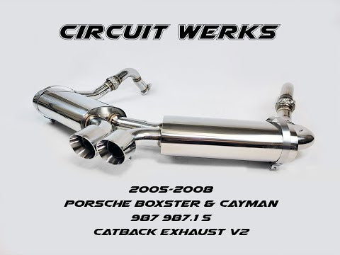 05-08 Porsche Boxster & Cayman 987 V2 Catback Exhaust 987.1 S