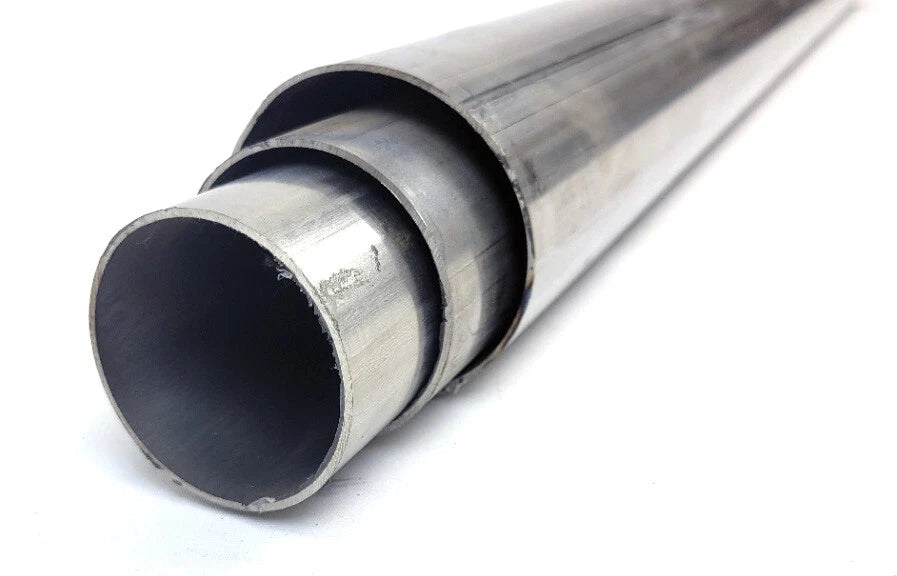 2.25" / 2.5" / 3" Raw Straight Universal Stainless Steel 16 Gauge 39" Custom Piping