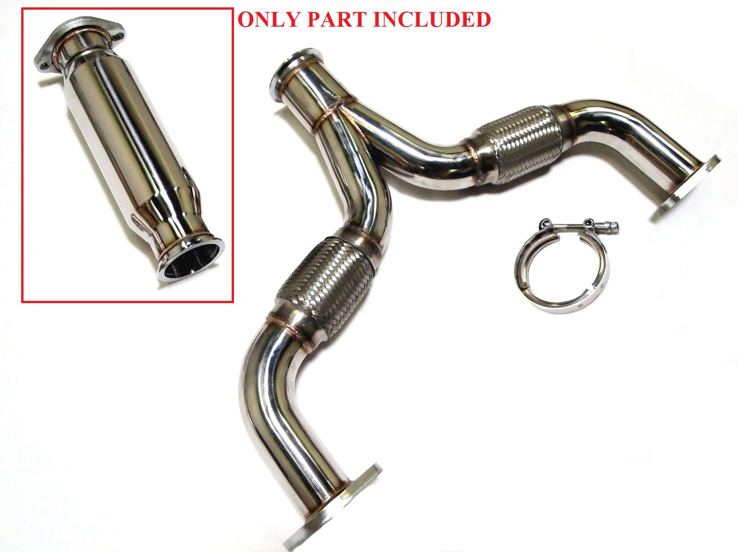 03-09 Nissan 350Z Z33 Resonated Pipe Section for Y-Pipe Exhaust 3"