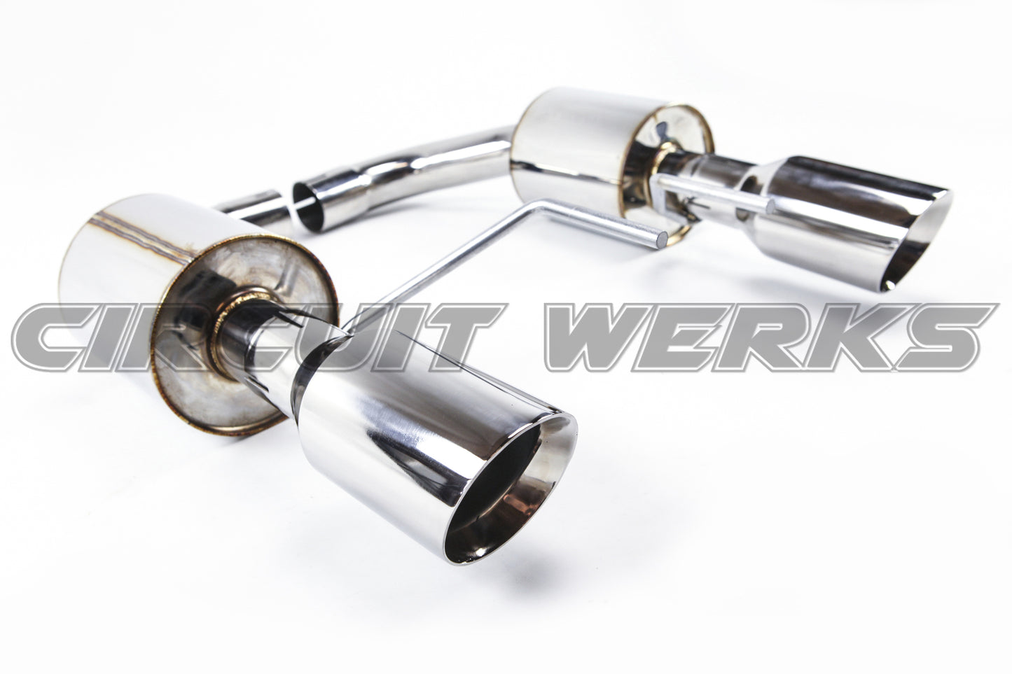 Ford Mustang GT 15-17 Exhaust w/ Dual Mufflers 4" Tips V8 5.0L Thick Walled Tips