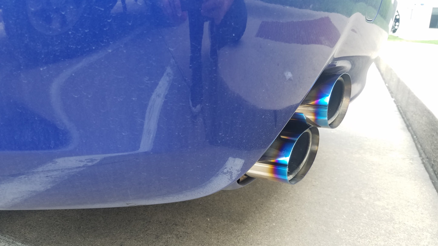 08-14 Lexus ISF Titanium Slip On Tips Angle Cut Exhaust Tip IS-F