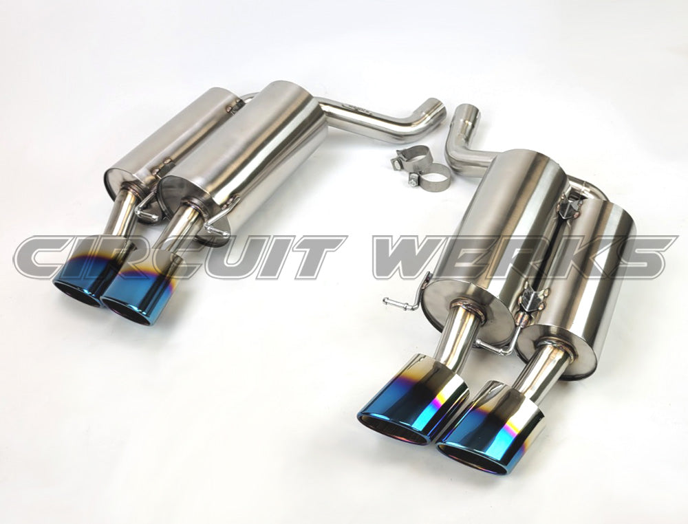 2006-2010 BMW M5 (E60) Dual Muffler Axle Back Exhaust System with Burnt Tips