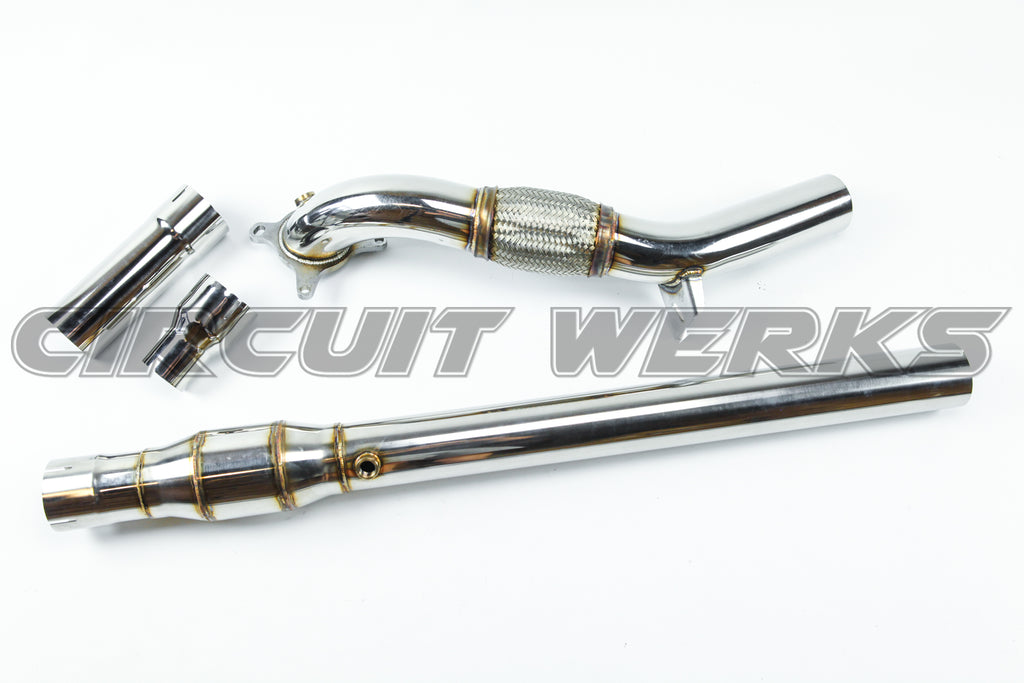 06-14 Volkswagen Golf MK6 MKVI GTi CBFA 2.0T Catless Exhaust Resonated Turbo Downpipe VI