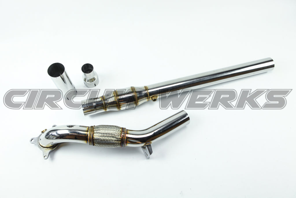 06-14 Volkswagen Golf MK6 MKVI GTi CBFA 2.0T Catless Exhaust Resonated Turbo Downpipe VI