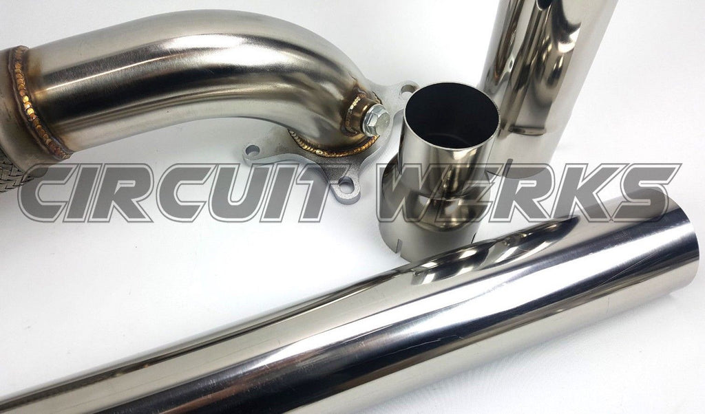 06-14 Volkswagen Golf MK6 MKVI GTi CBFA 2.0T Catless Exhaust Resonated Turbo Downpipe VI