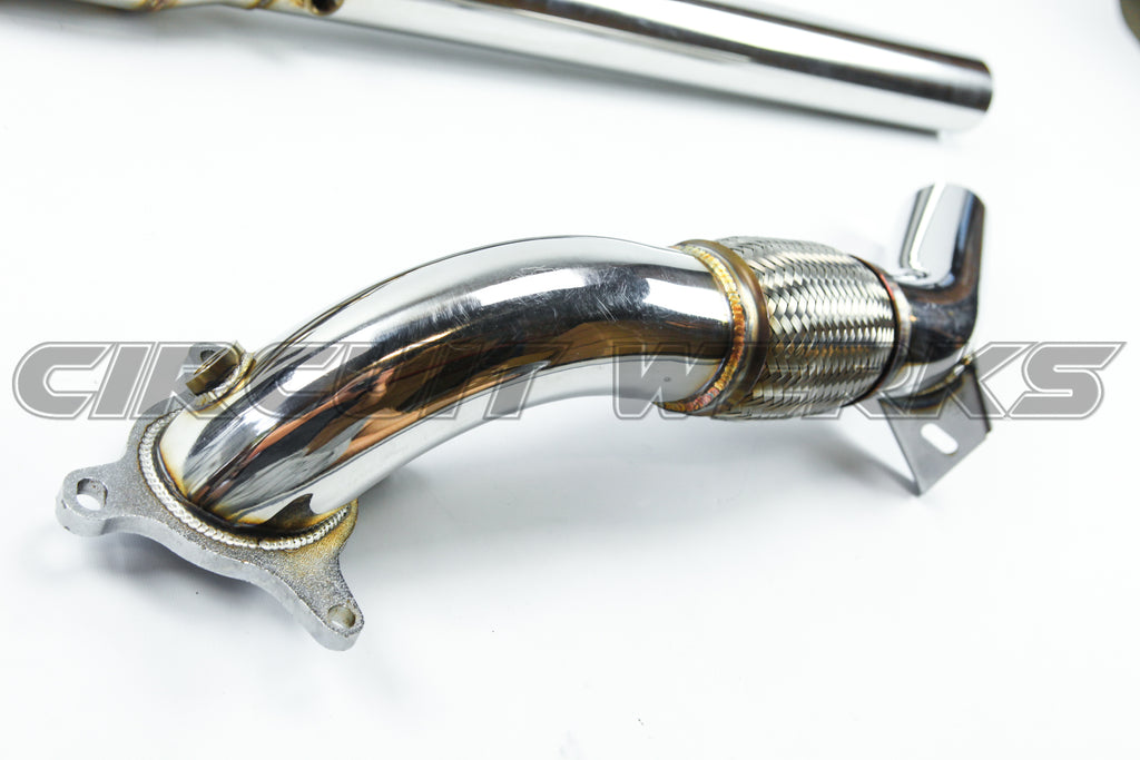 06-14 Volkswagen Golf MK6 MKVI GTi CBFA 2.0T Catless Exhaust Resonated Turbo Downpipe VI