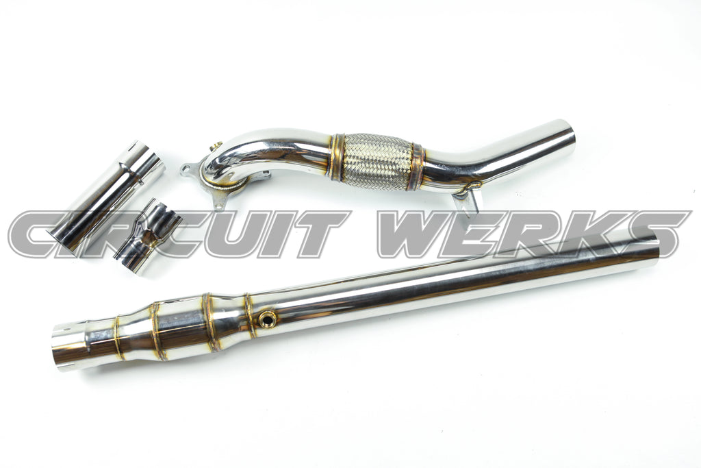06-14 Volkswagen Golf MK6 MKVI GTi CBFA 2.0T Catless Exhaust Resonated Turbo Downpipe VI