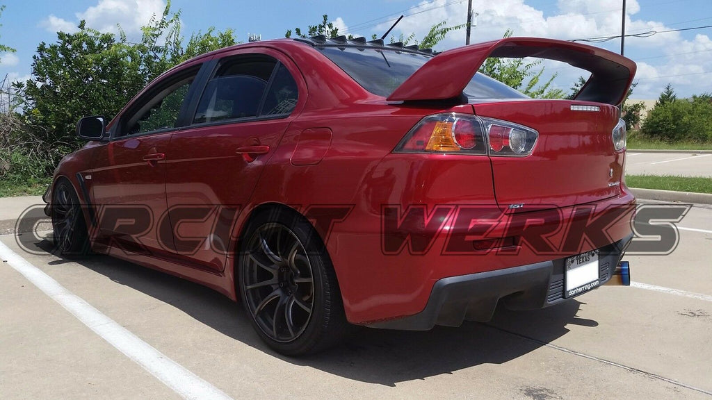 07-15 Mitsubishi Lancer Evolution EVOX EVO X 3" Burnt Exit Single Muffler Exhaust