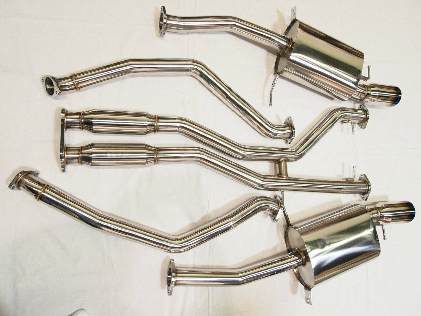 07-10 BMW 335i E90 E92 Twin Turbo N54 Full Catback Exhaust w/ BURNT TIPS