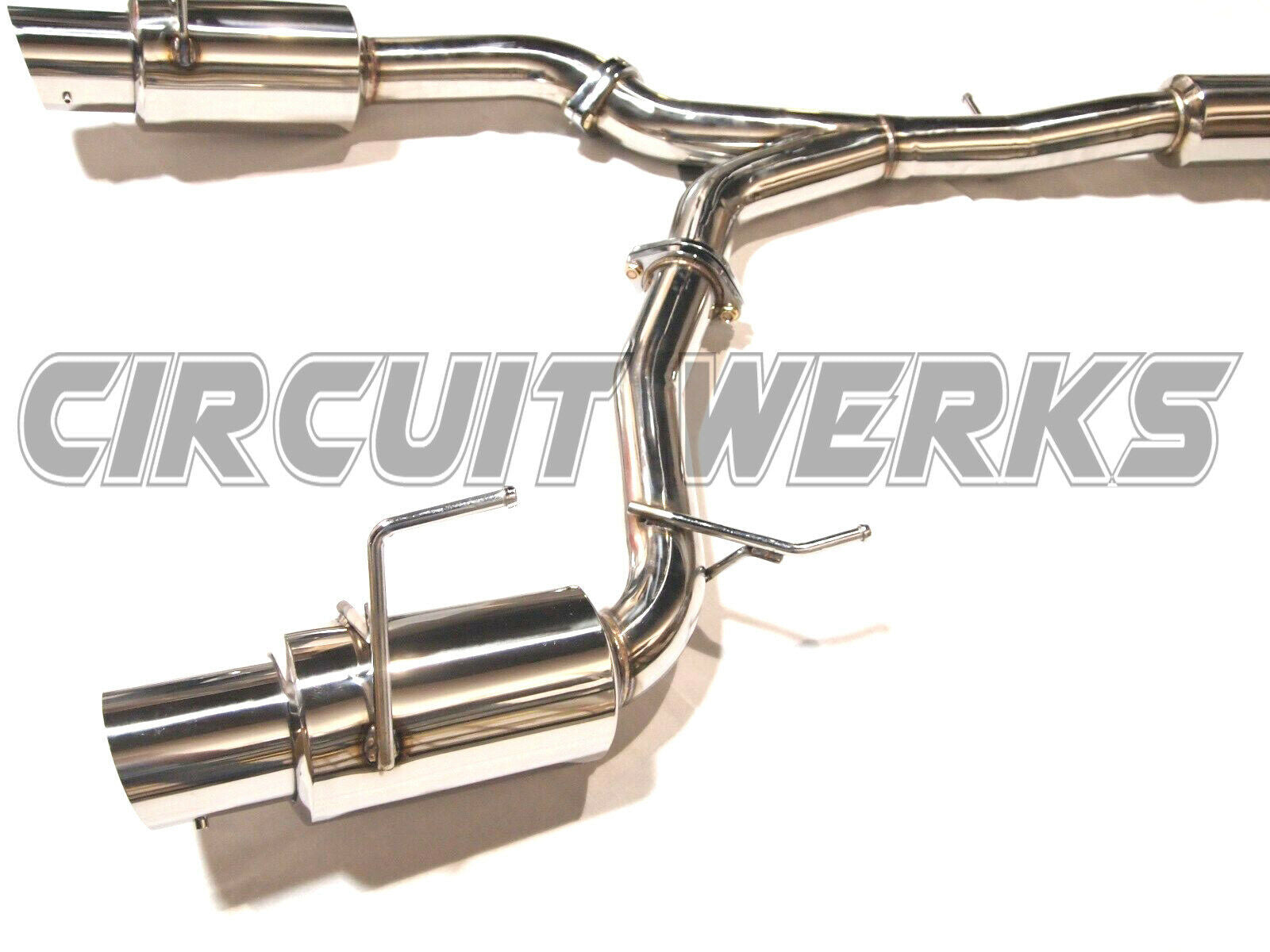 02-09 Nissan 350Z Z33 Fairlady Y back Catback Exhaust w/ Silencer and Polished Tips