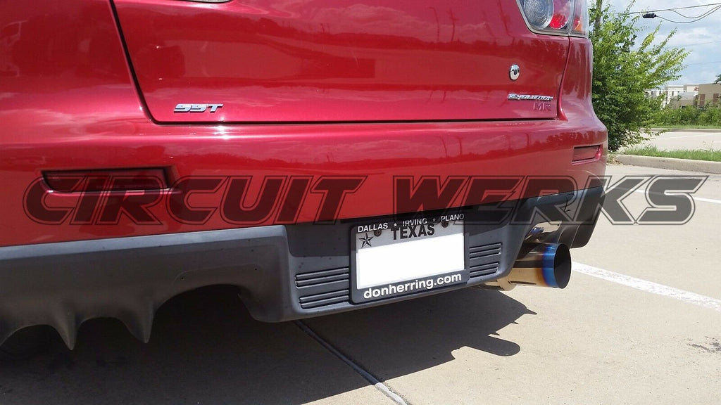 07-15 Mitsubishi Lancer Evolution EVOX EVO X 3" Burnt Exit Single Muffler Exhaust